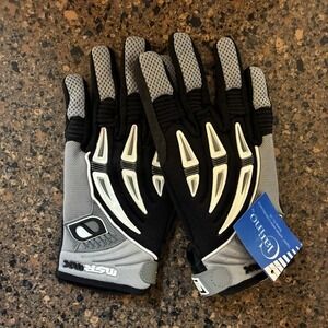 MSRMX Revolver Adult Motocross Gloves Size M Black Gray BMX MX ATV Riding